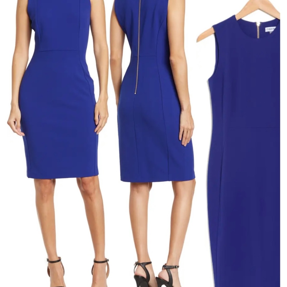 Royal blue Calvin Klein sheath dress-14W